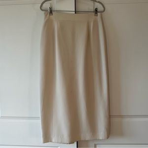 Cream pencil skirt